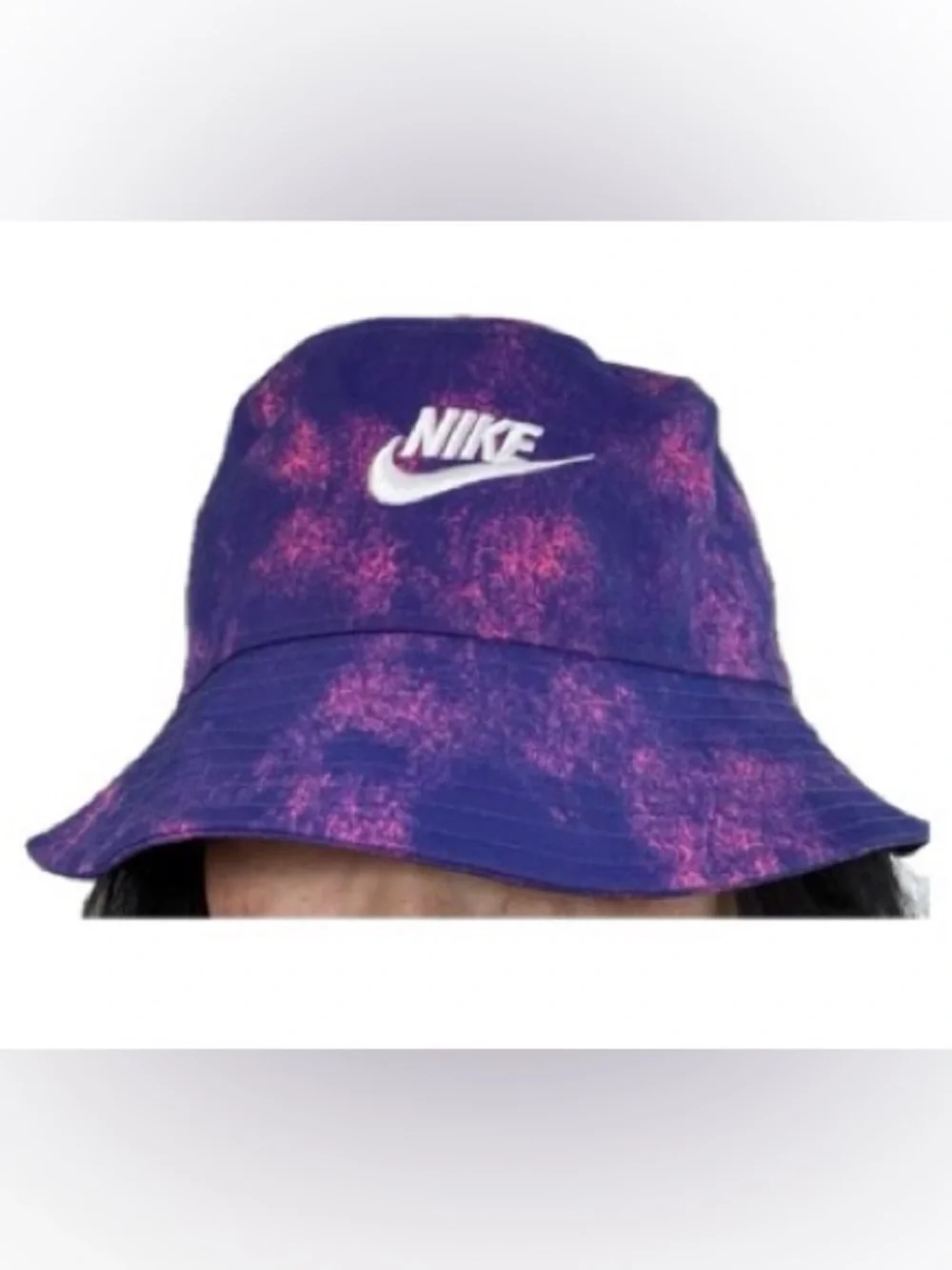 Nike Purple & Pink Tie-Dye Bucket Hat with White Logo - Picture 1 of 4